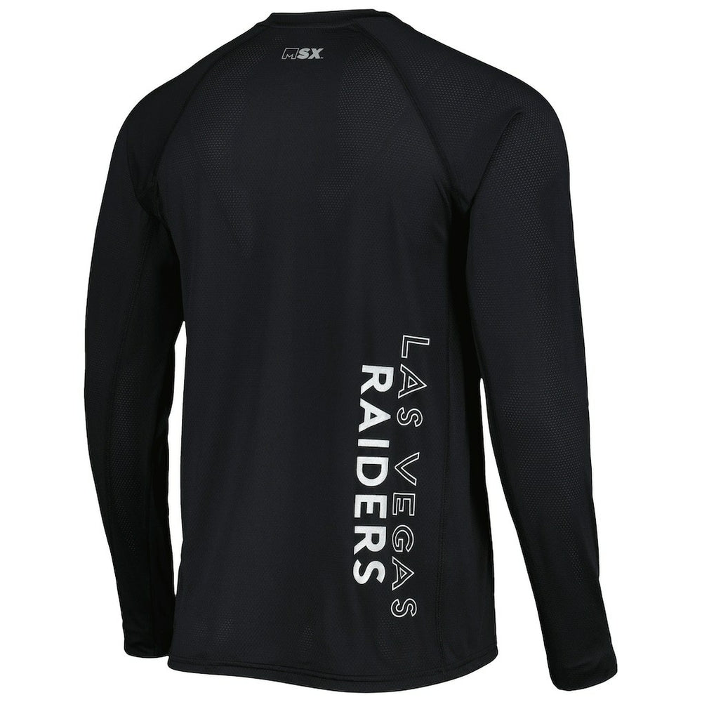 MSX by Michael Strahan Interval Long Sleeve Raglan T-Shirt - Las Vegas Raiders T-shirts