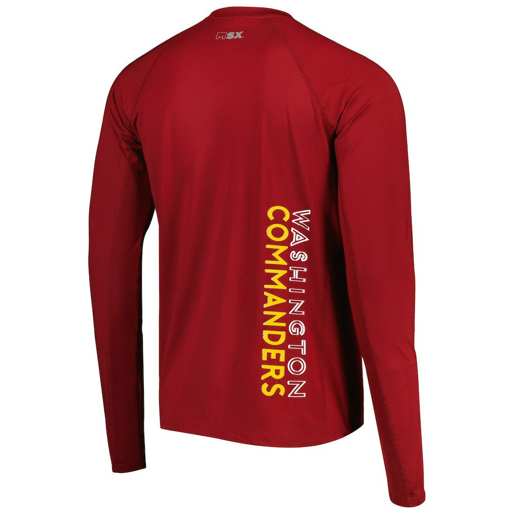 MSX by Michael Strahan Interval Long Sleeve Raglan T-Shirt - Washington Commanders T-shirts