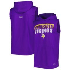 MSX by Michael Strahan Relay Sleeveless Pullover Hoodie - Minnesota Vikings Hoodies
