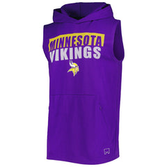 MSX by Michael Strahan Relay Sleeveless Pullover Hoodie - Minnesota Vikings Hoodies