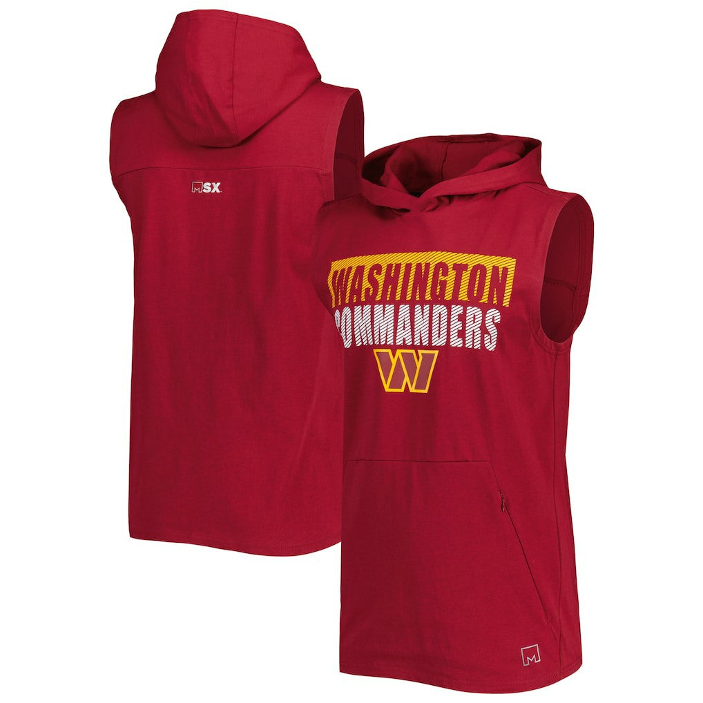 MSX by Michael Strahan Relay Sleeveless Pullover Hoodie - Washington Commanders Hoodies