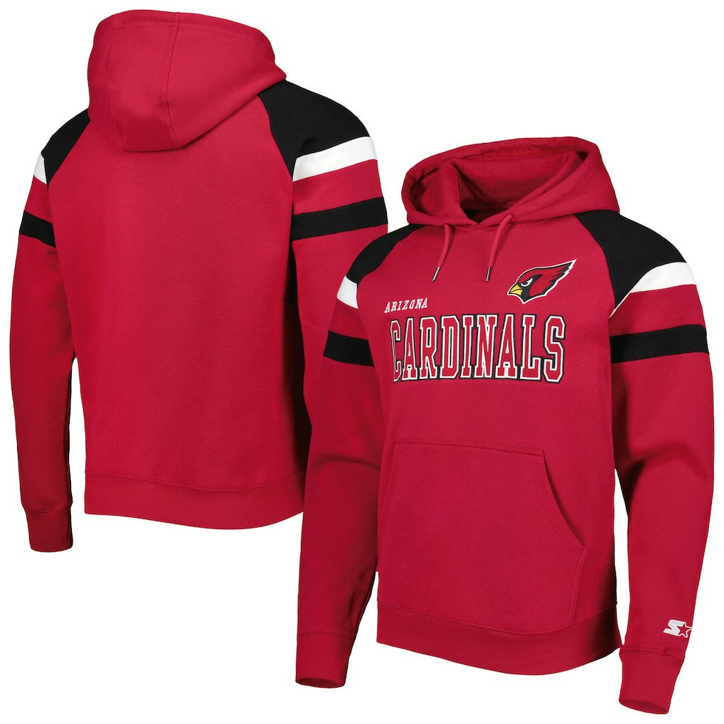 Starter Draft Fleece Raglan Pullover Hoodie - Arizona Cardinals Hoodies