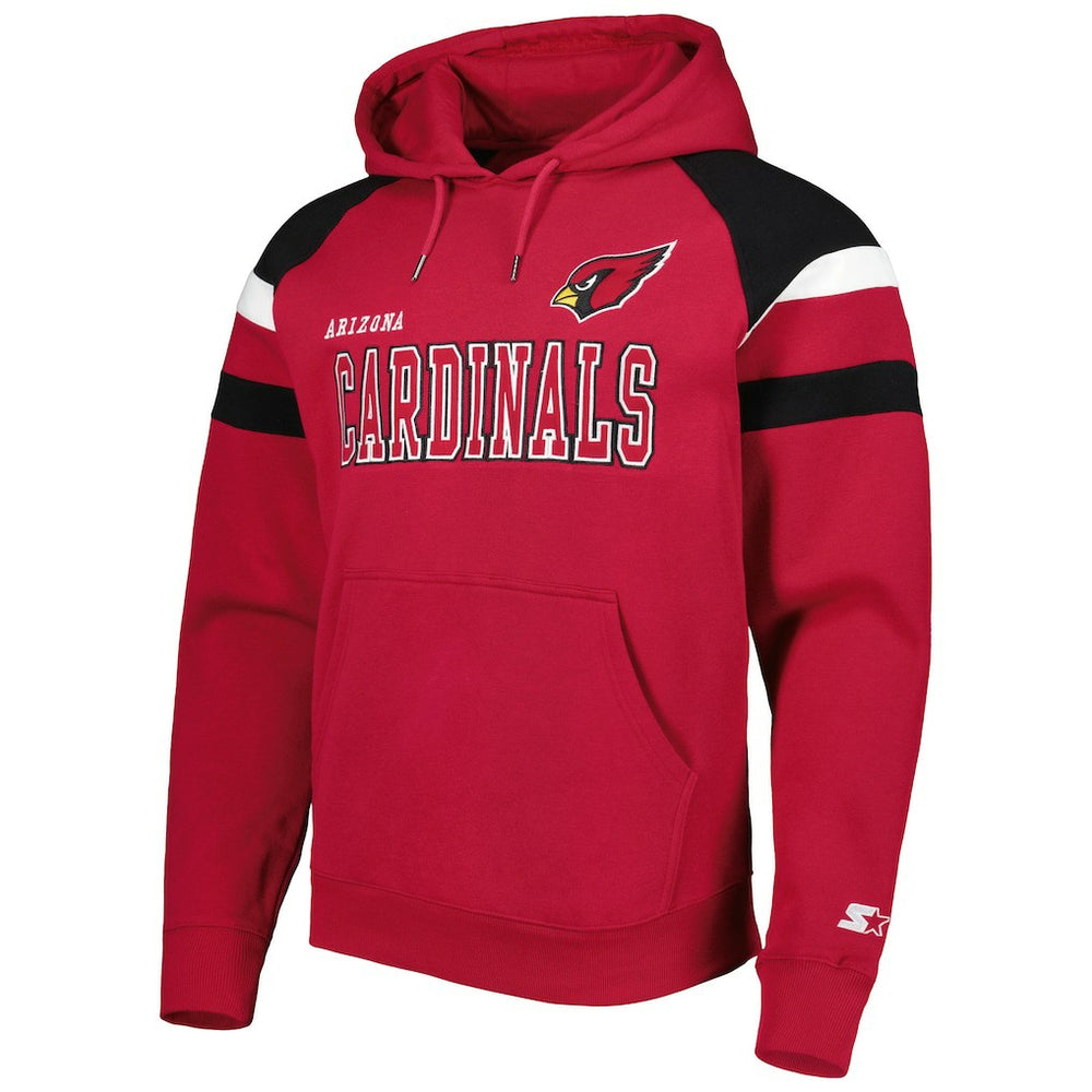 Starter Draft Fleece Raglan Pullover Hoodie - Arizona Cardinals Hoodies