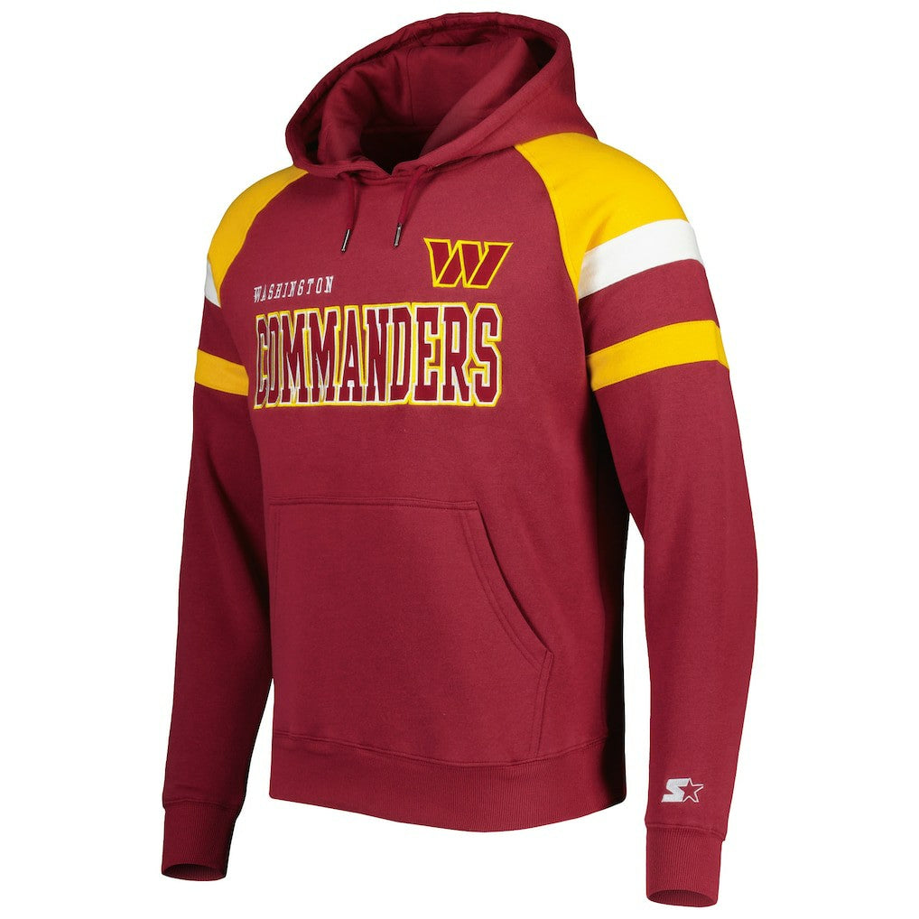Starter Draft Fleece Raglan Pullover Hoodie - Washington Commanders Hoodies
