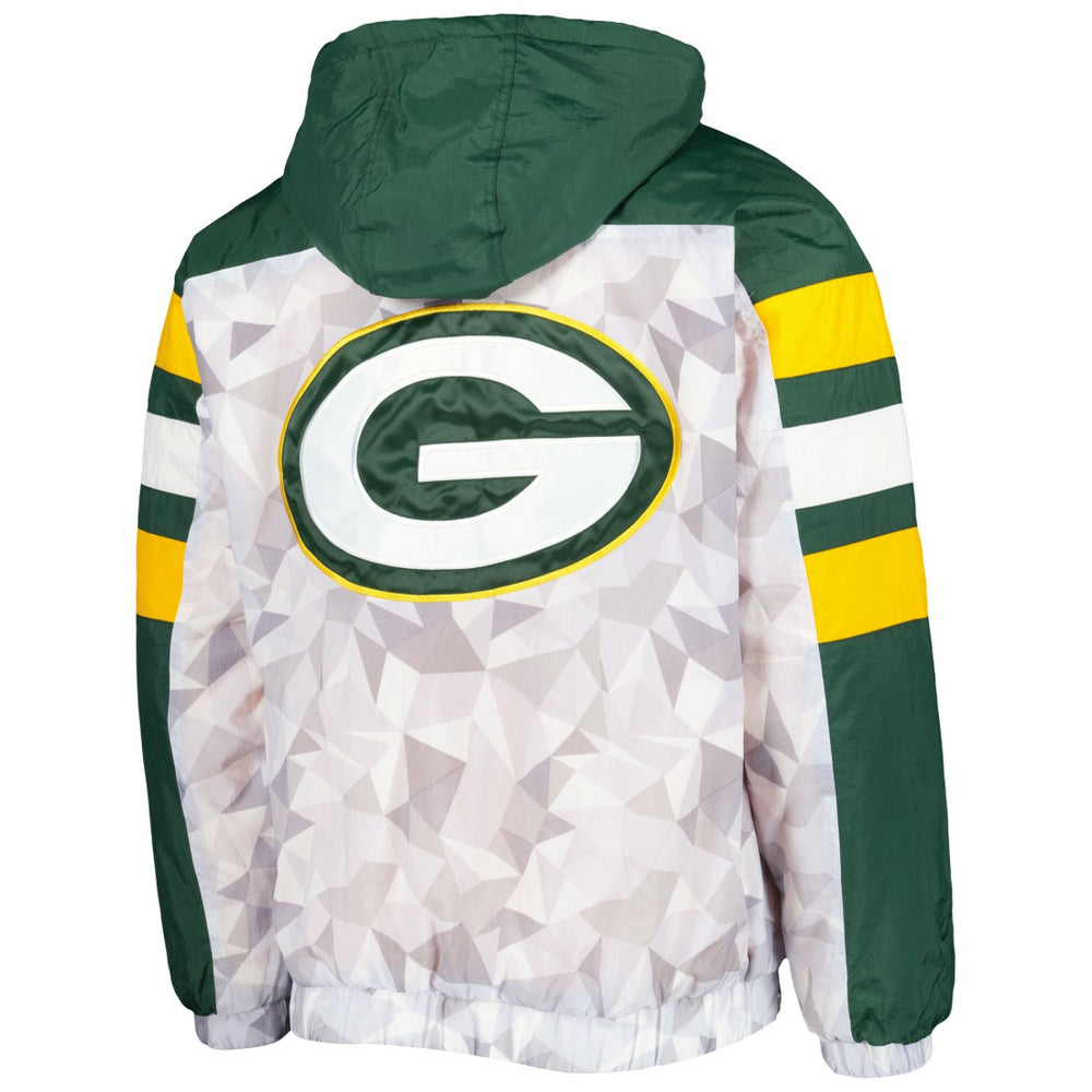 Starter Thursday Night Gridiron Raglan Half-Zip Hooded Jacket - Green Bay Packers Jackets