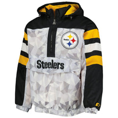 Starter Thursday Night Gridiron Raglan Half-Zip Hooded Jacket - Pittsburgh Steelers Jackets