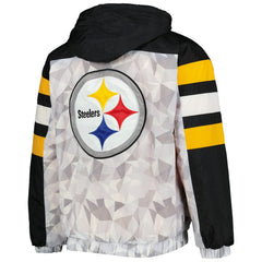 Starter Thursday Night Gridiron Raglan Half-Zip Hooded Jacket - Pittsburgh Steelers Jackets