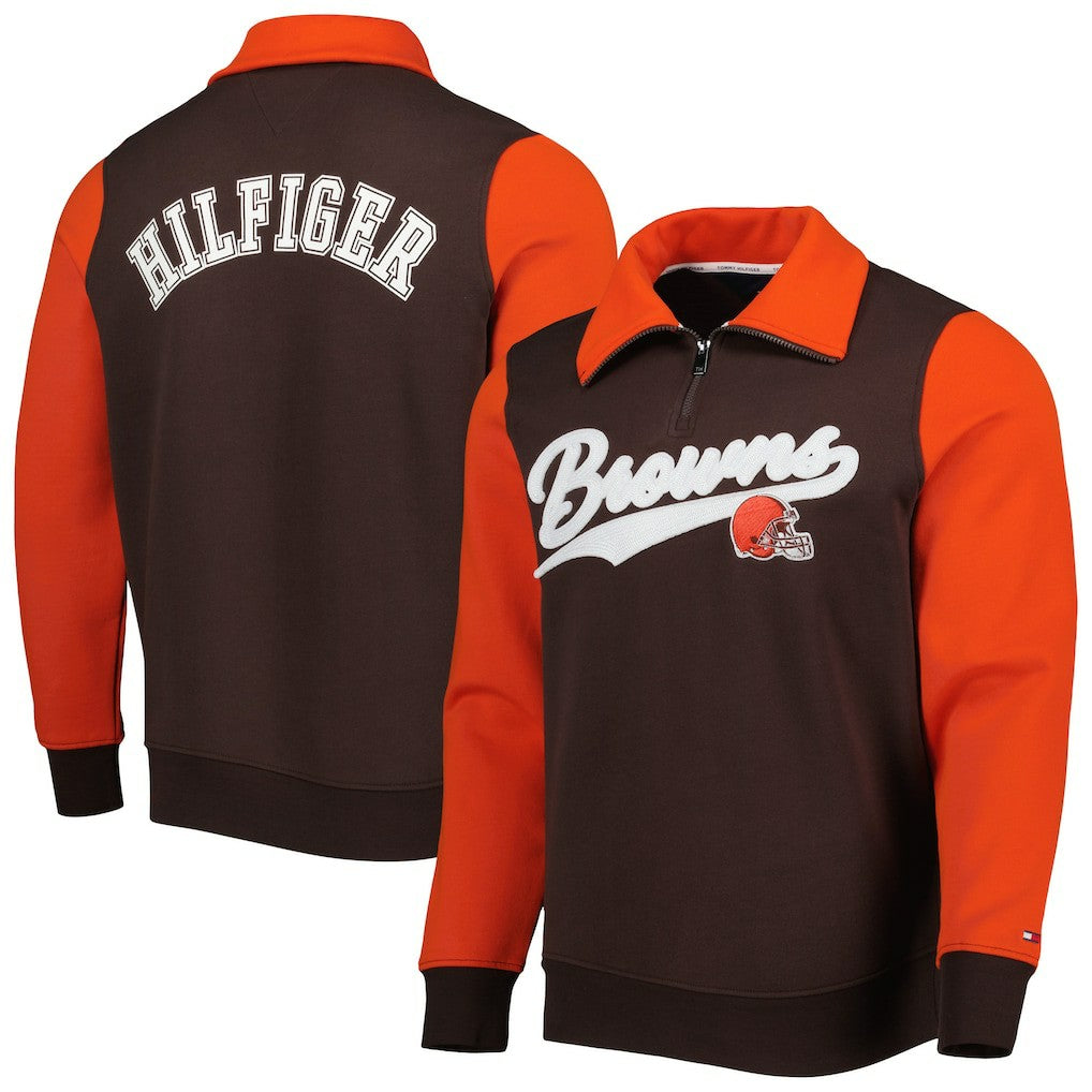 Tommy Hilfiger Aiden Quarter-Zip Sweatshirt - Cleveland Browns Sweatshirts