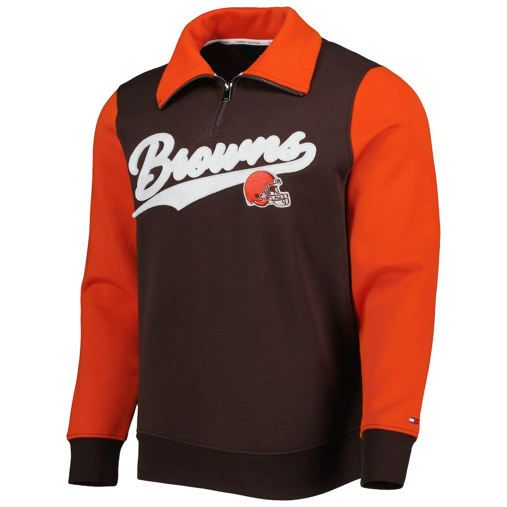 Tommy Hilfiger Aiden Quarter-Zip Sweatshirt - Cleveland Browns Sweatshirts