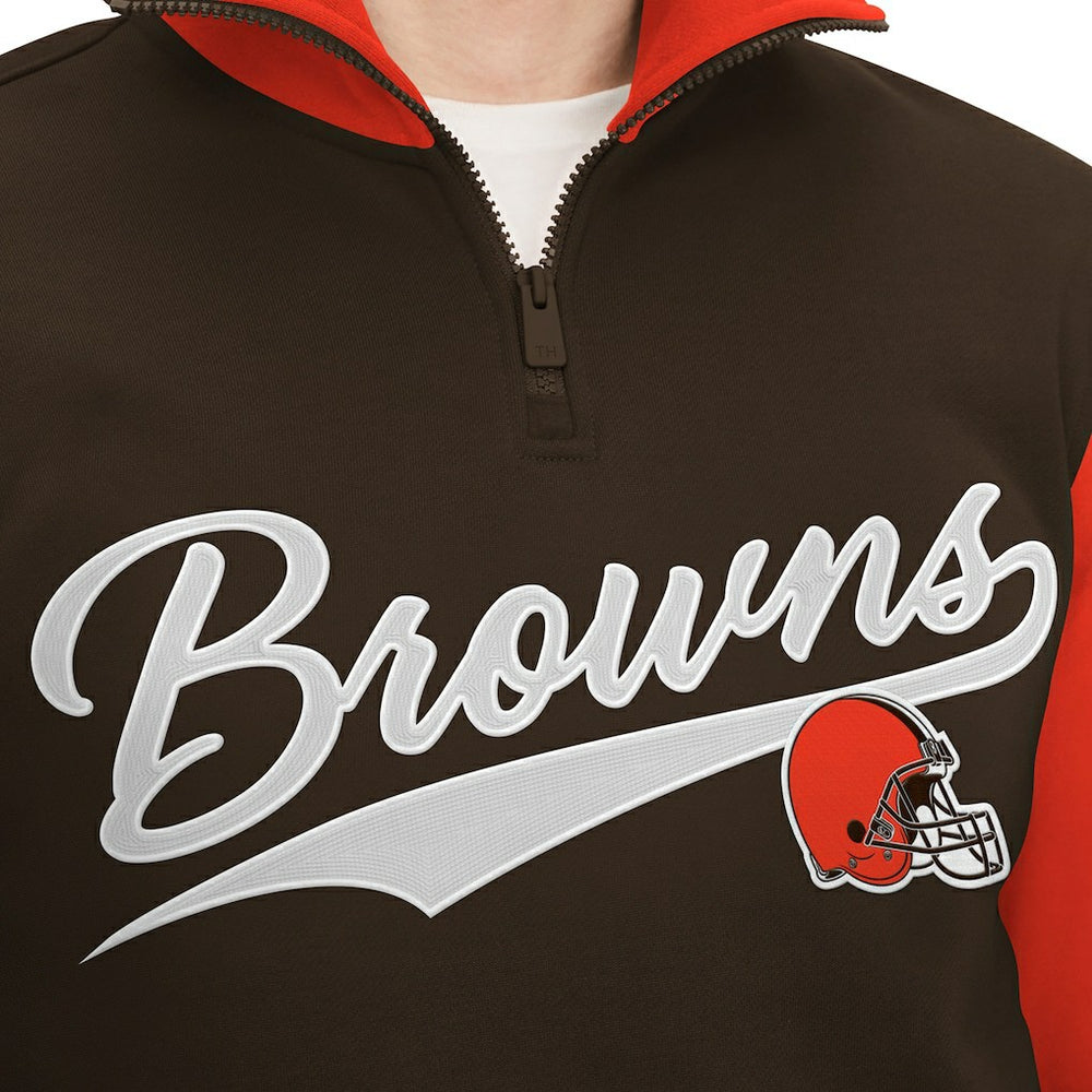Tommy Hilfiger Aiden Quarter-Zip Sweatshirt - Cleveland Browns Sweatshirts