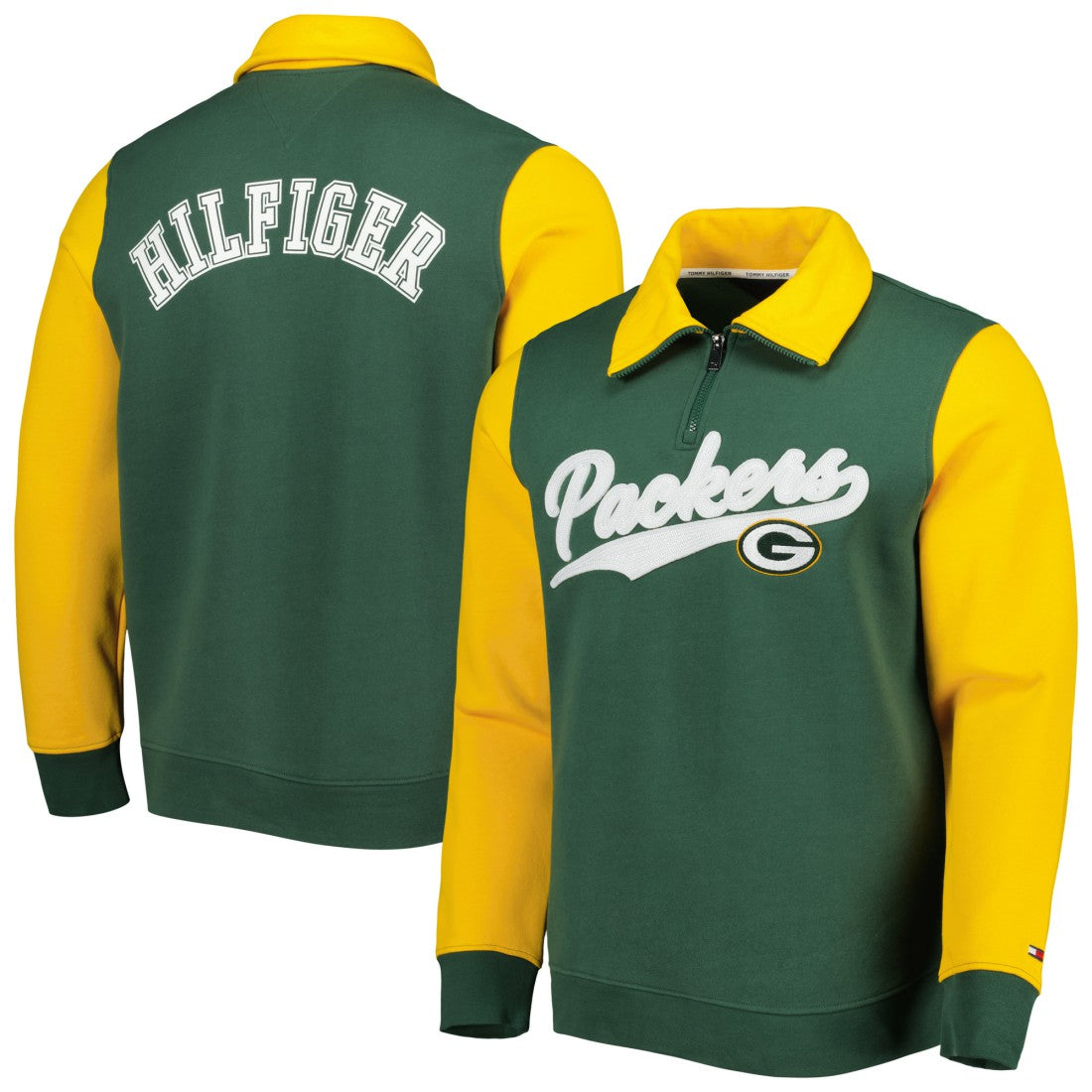 Tommy Hilfiger Aiden Quarter-Zip Sweatshirt - Green Bay Packers Sweatshirts
