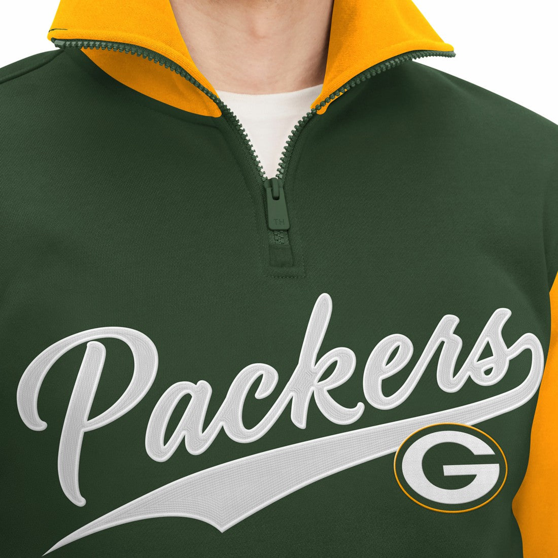 Tommy Hilfiger Aiden Quarter-Zip Sweatshirt - Green Bay Packers Sweatshirts