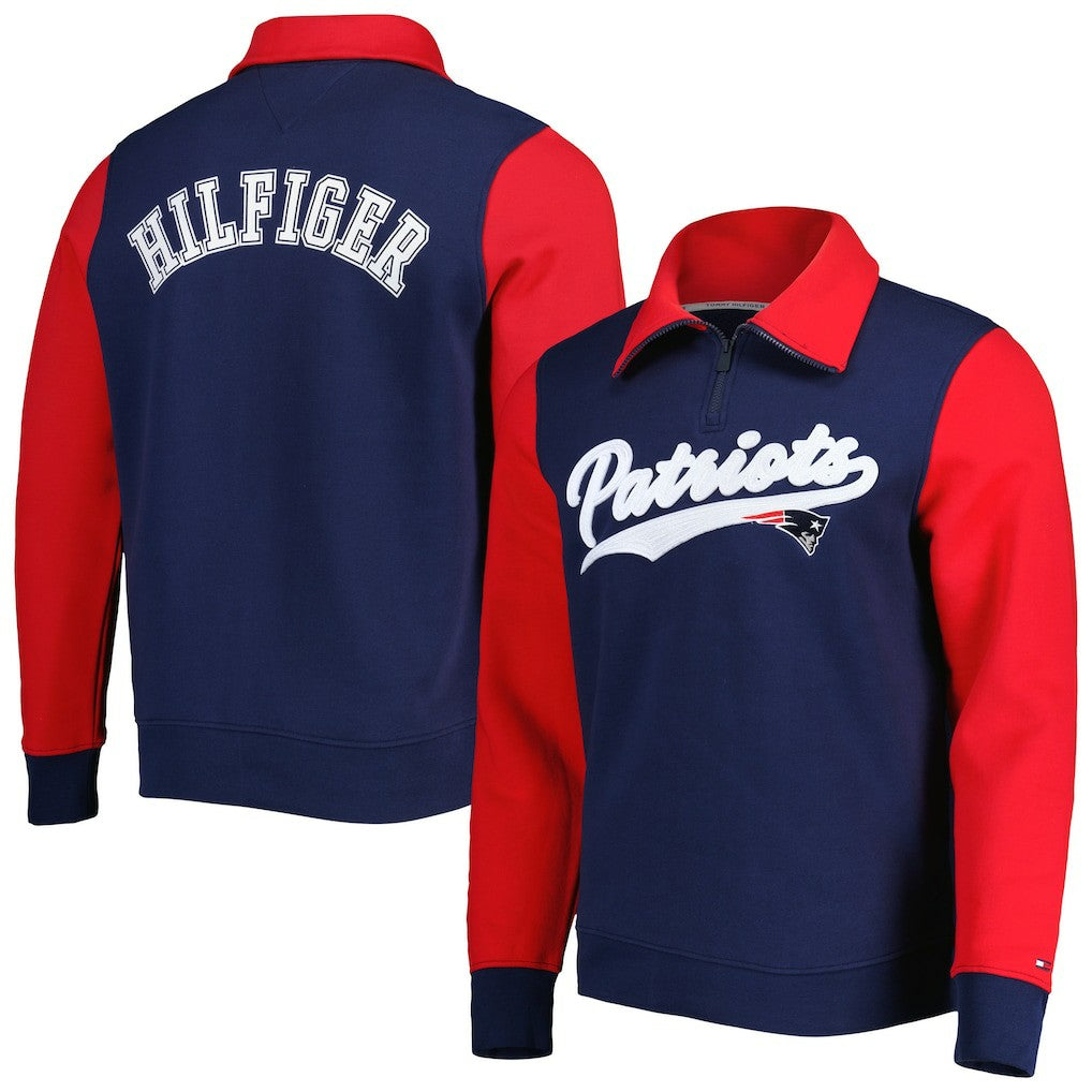 Tommy Hilfiger Aiden Quarter-Zip Sweatshirt - New England Patriots Sweatshirts