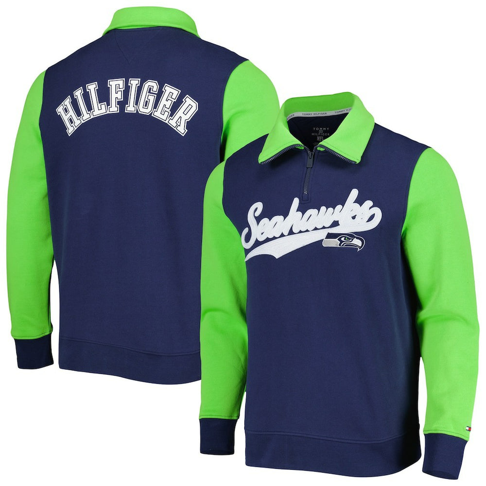 Tommy Hilfiger Aiden Quarter-Zip Sweatshirt - Seattle Seahawks Sweatshirts