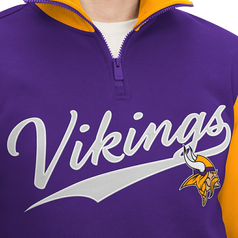 Tommy Hilfiger Aiden Quarter-Zip Sweatshirt - Minnesota Vikings Sweatshirts