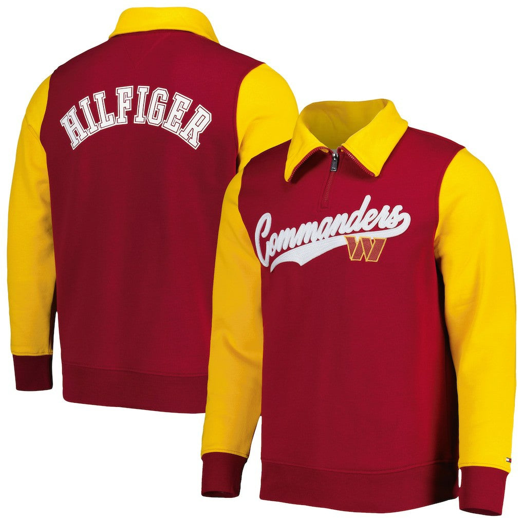 Tommy Hilfiger Aiden Quarter-Zip Sweatshirt - Washington Commanders Sweatshirts