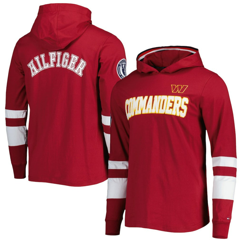 Tommy Hilfiger Alex Long Sleeve Hoodie T-Shirt - Washington Commanders Hoodies