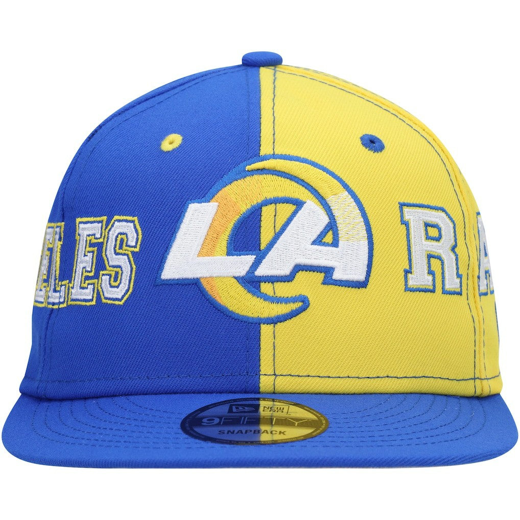 Team Split 9FIFTY Snapback Hat - Los Angeles Rams Hats