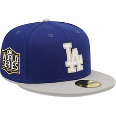 Royal/Gray Los Angeles Dodgers New Era 2020 World Series Champions  Letterman 59FIFTY Fitted Hat