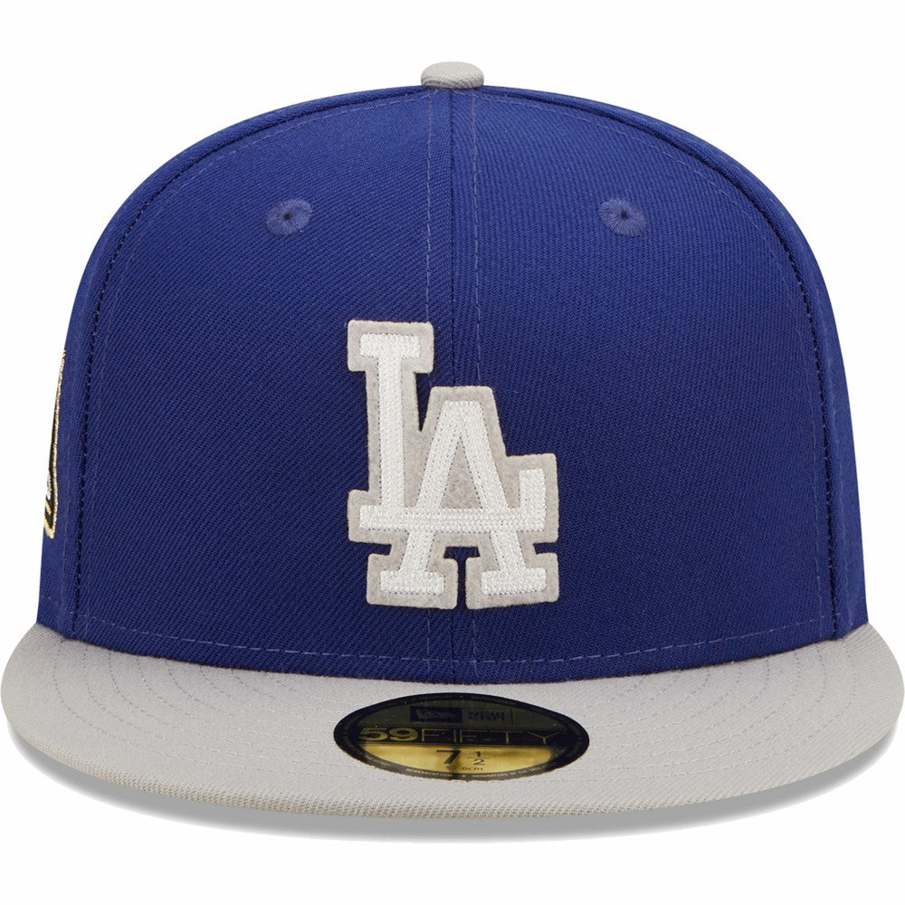 Royal/Gray Los Angeles Dodgers New Era 2020 World Series Champions  Letterman 59FIFTY Fitted Hat
