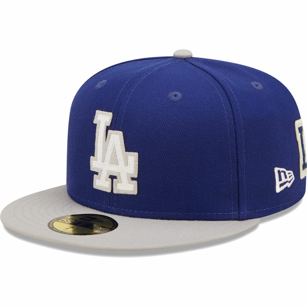 Royal/Gray Los Angeles Dodgers New Era 2020 World Series Champions  Letterman 59FIFTY Fitted Hat