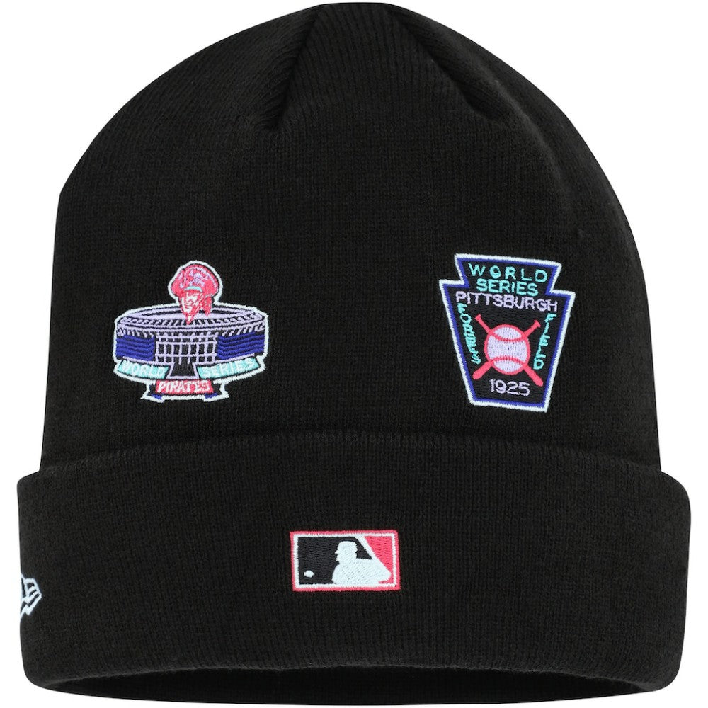 Black Pittsburgh Pirates New Era Polar Lights Cuffed Knit Hat