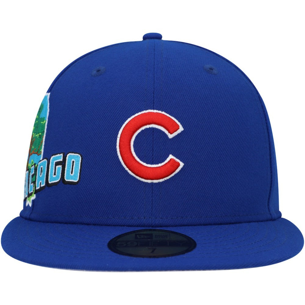 Royal Chicago Cubs New Era Stateview 59FIFTY Fitted Hat