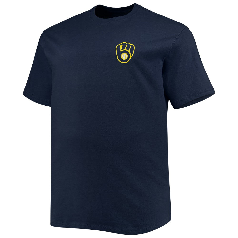 Navy Milwaukee Brewers Big & Tall Father's Day #1 Dad T-Shirt