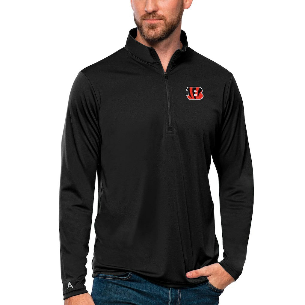 Antigua Tribute Quarter-Zip Lightweight Pullover Top - Cincinnati Bengals Pullover