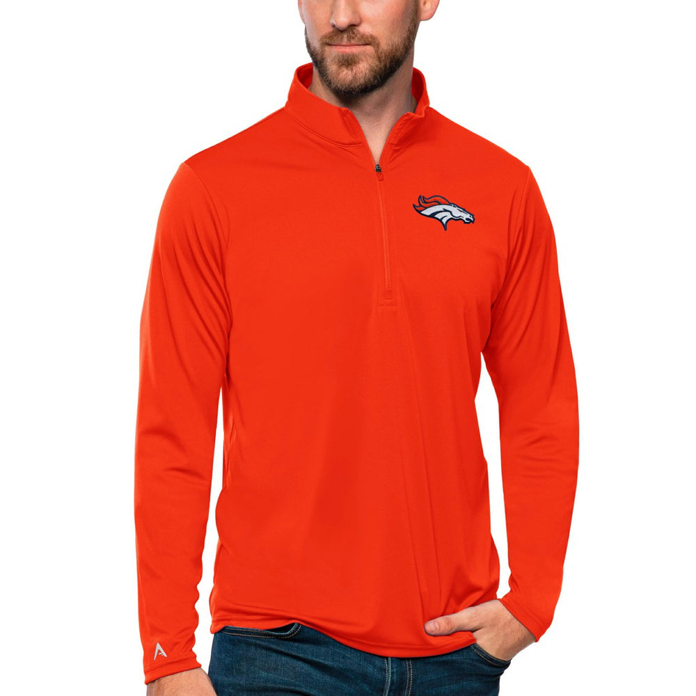 Antigua Tribute Quarter-Zip Lightweight Pullover Top - Denver Broncos Pullover