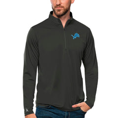 Antigua Tribute Quarter-Zip Lightweight Pullover Top - Detroit Lions Pullover