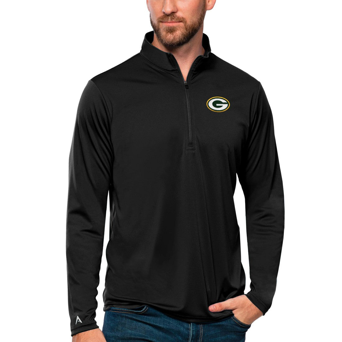 Antigua Tribute Quarter-Zip Lightweight Pullover Top - Green Bay Packers Pullover