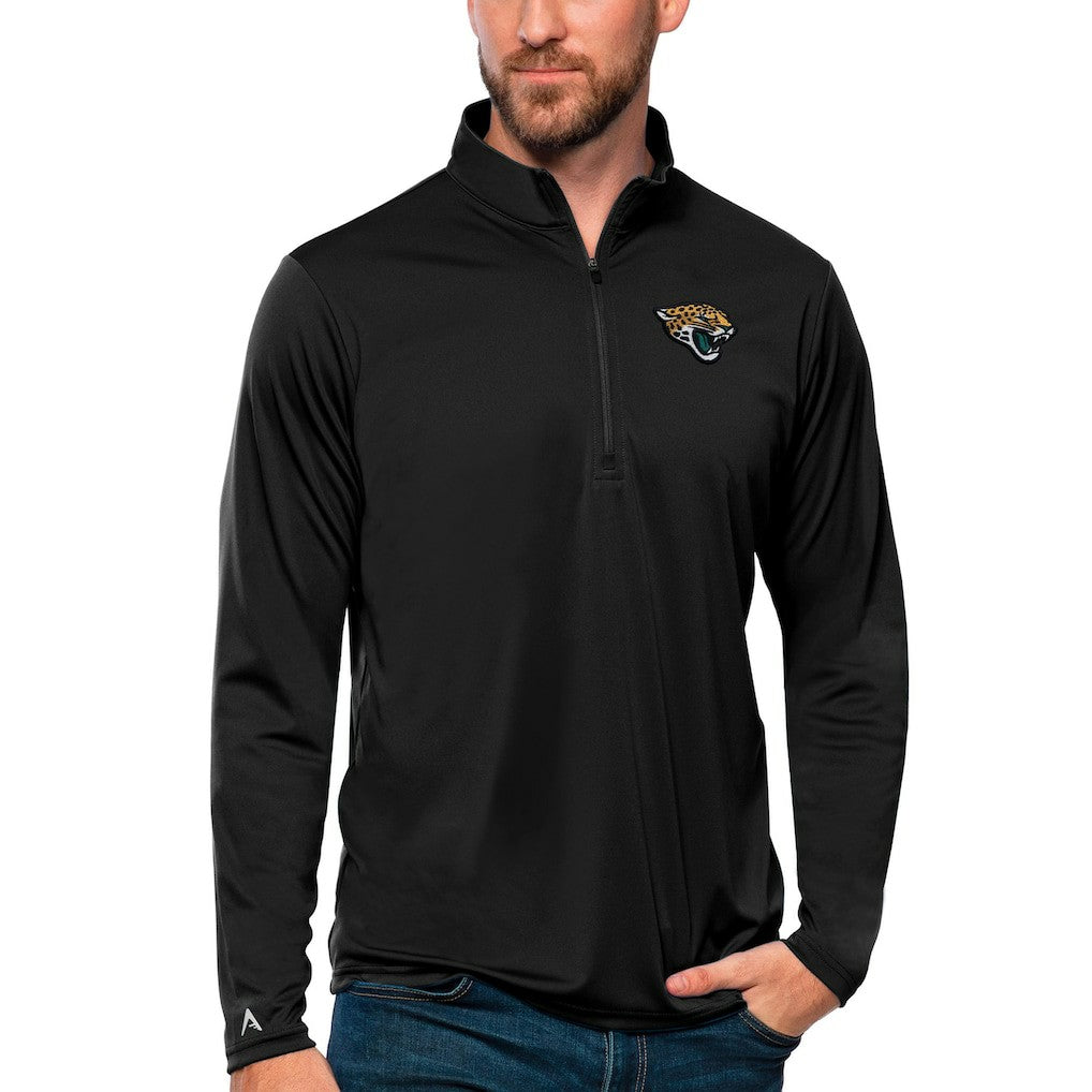 Antigua Tribute Quarter-Zip Lightweight Pullover Top - Jacksonville Jaguars Pullover