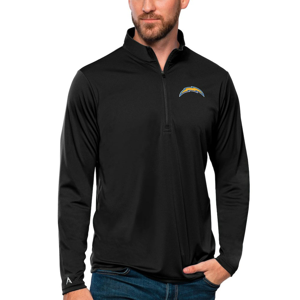 Antigua Tribute Quarter-Zip Lightweight Pullover Top - Los Angeles Chargers Pullover