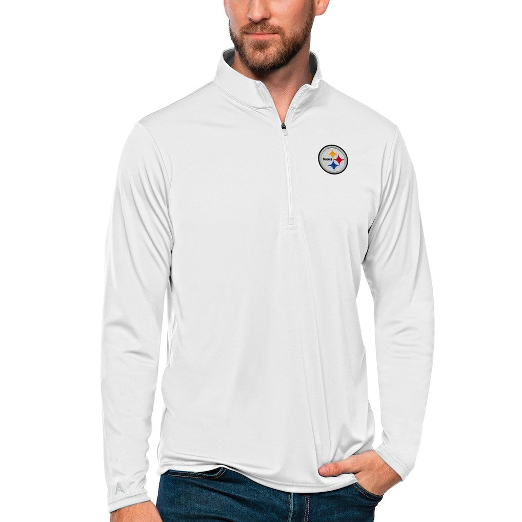 Antigua Tribute Quarter-Zip Lightweight Pullover Top - Pittsburgh Steelers Pullover