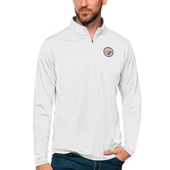 Antigua Tribute Quarter-Zip Lightweight Pullover Top - Pittsburgh Steelers Pullover