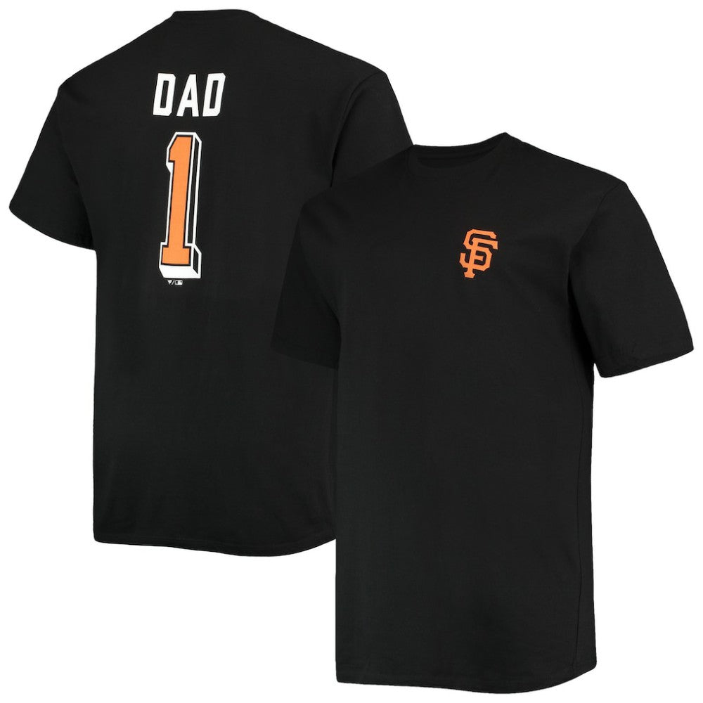 Black San Francisco Giants Big & Tall Father's Day #1 Dad T-Shirt