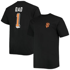 Black San Francisco Giants Big & Tall Father's Day #1 Dad T-Shirt