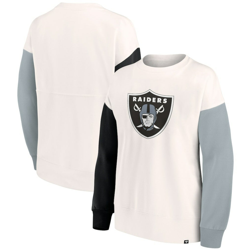 Women's Colorblock Primary Logo Pullover Sweatshirt - Las Vegas Raiders Pullover