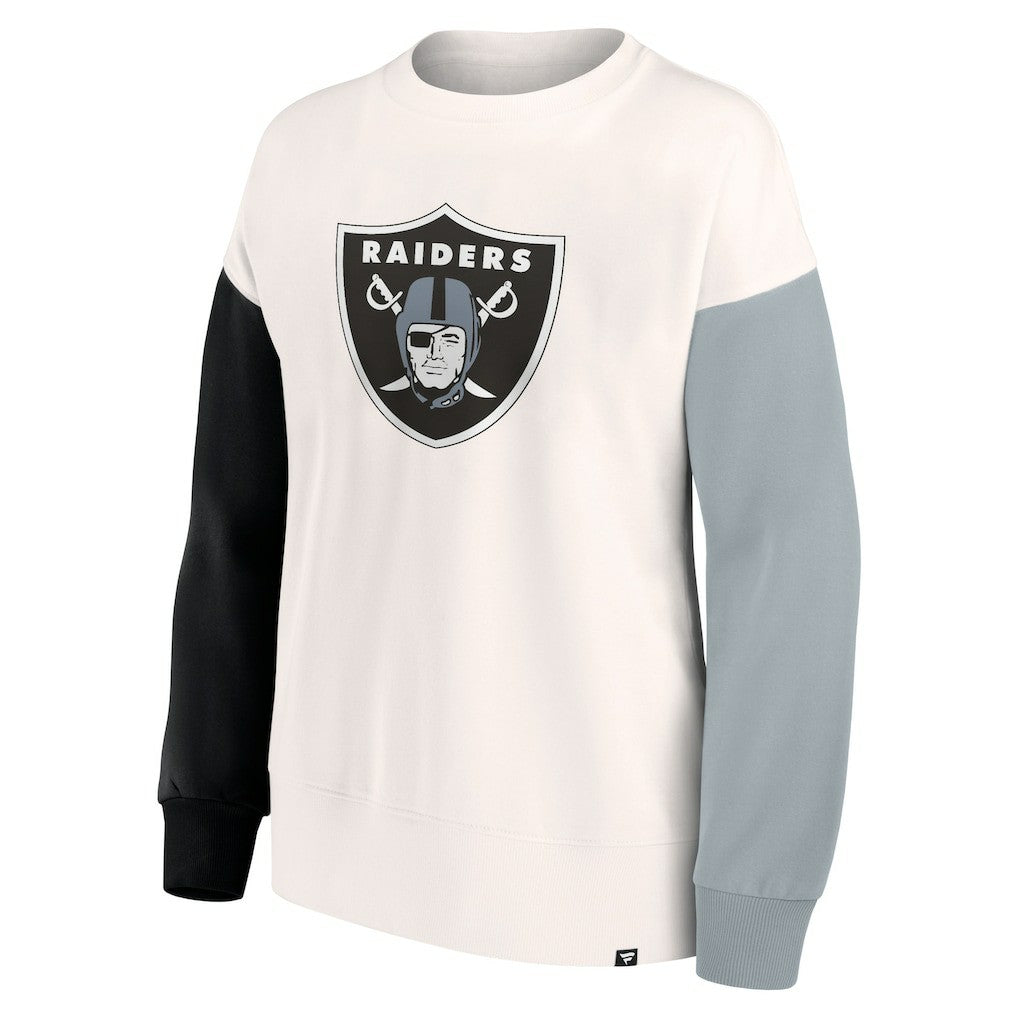 Women's Colorblock Primary Logo Pullover Sweatshirt - Las Vegas Raiders Pullover