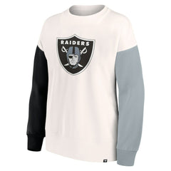 Women's Colorblock Primary Logo Pullover Sweatshirt - Las Vegas Raiders Pullover