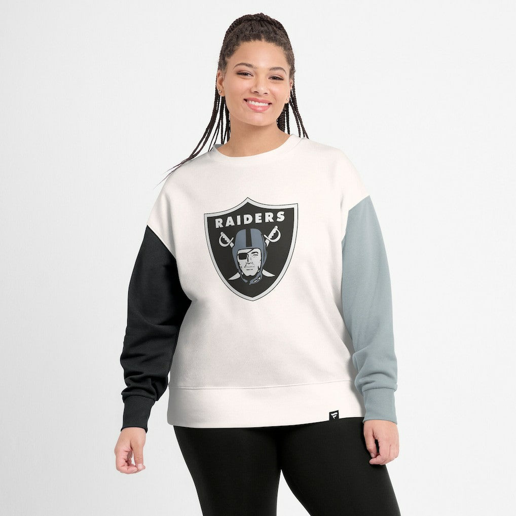 Women's Colorblock Primary Logo Pullover Sweatshirt - Las Vegas Raiders Pullover
