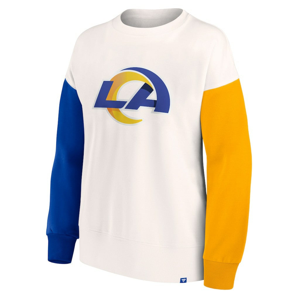 Women's Colorblock Primary Logo Pullover Sweatshirt - Los Angeles Rams Pullover