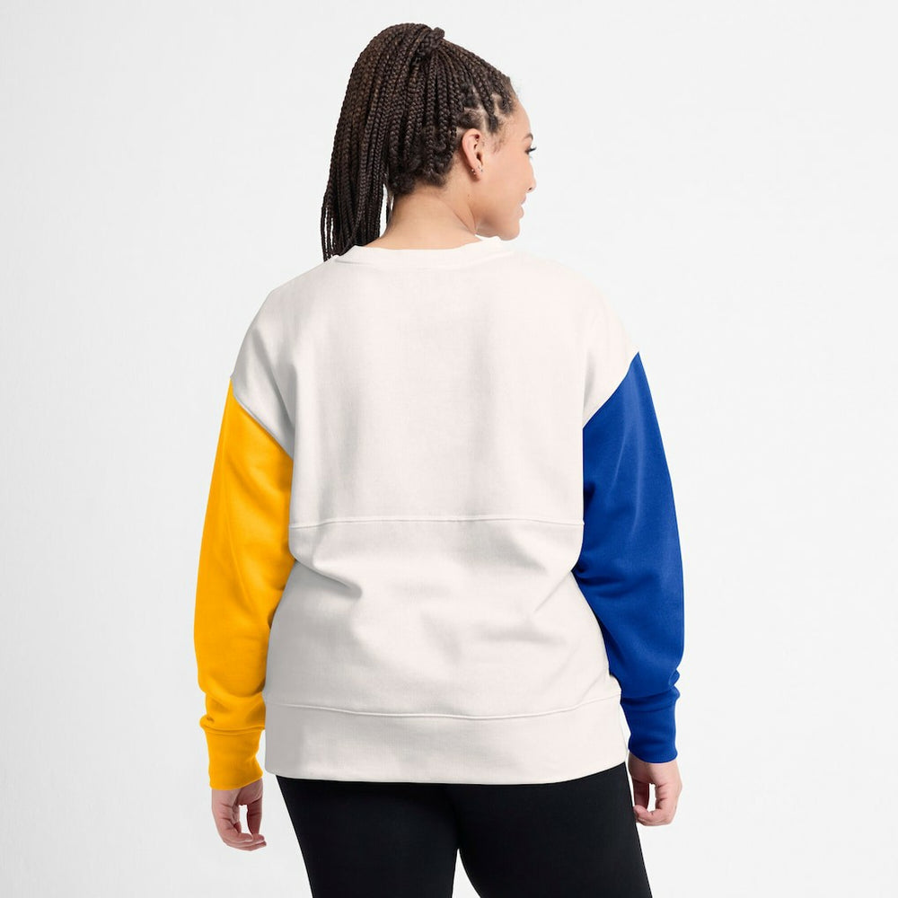 Women's Colorblock Primary Logo Pullover Sweatshirt - Los Angeles Rams Pullover