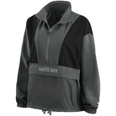 Charcoal Chicago White Sox WEAR by Erin Andrews Women's Packable Half-Zip Jacket