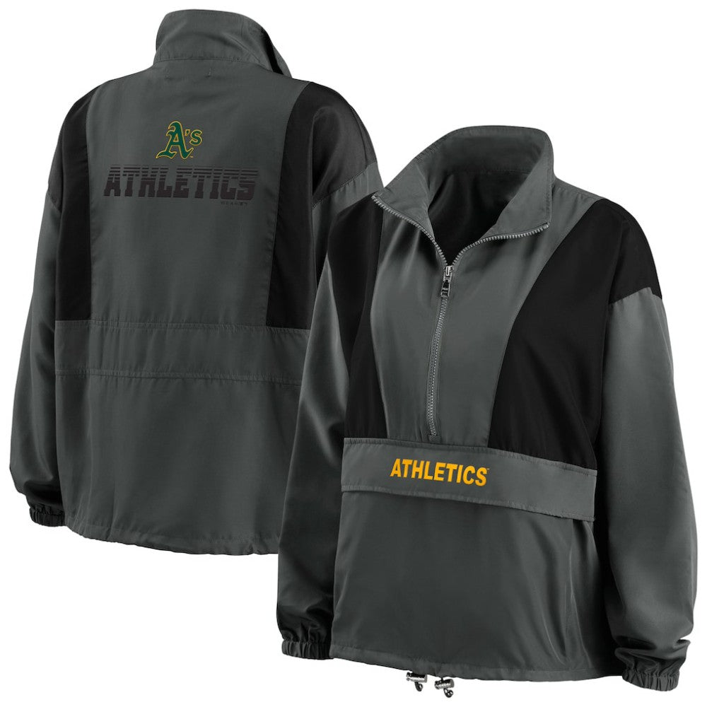 Charcoal Athletics WEAR by Erin Andrews Women's Packable Half-Zip Jacket