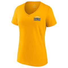 Fanatics Golden State Warriors Women's 2022 Western Conference Champions Balanced Attack Roster V-Neck T-Shirt sale