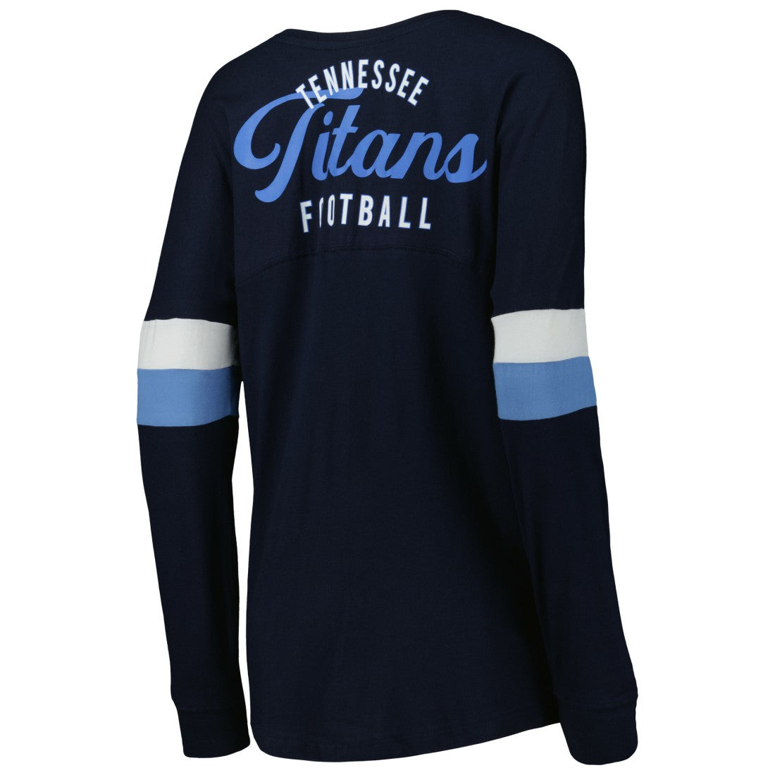 Women's Athletic Varsity Lace-Up Lightweight Long Sleeve T-Shirt - Tennessee Titans T-shirts