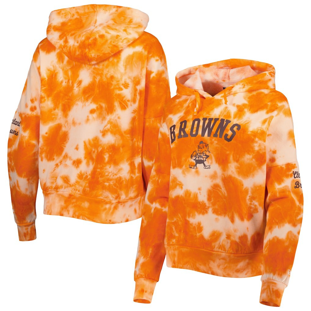 Women's Cloud Dye Fleece Pullover Hoodie - Cleveland Browns Hoodies