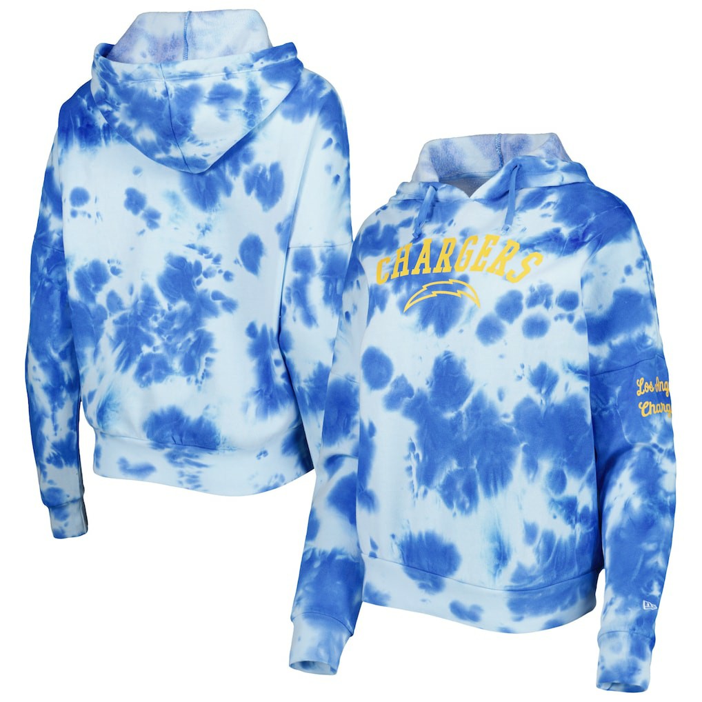 Women's Cloud Dye Fleece Pullover Hoodie - Los Angeles Chargers Hoodies
